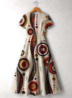 "Ufundi" V Neck Midi Dress Promo