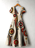 "Ufundi" V Neck Midi Dress Promo