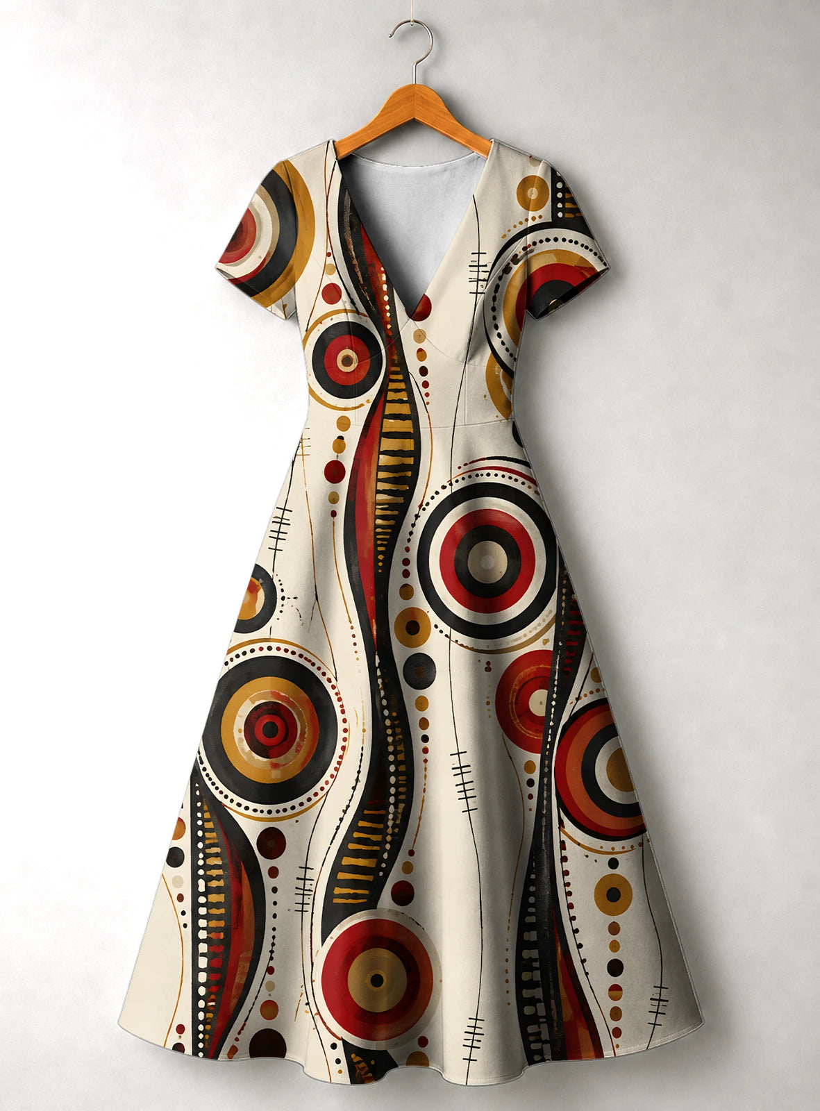 "Ufundi" V Neck Midi Dress Promo