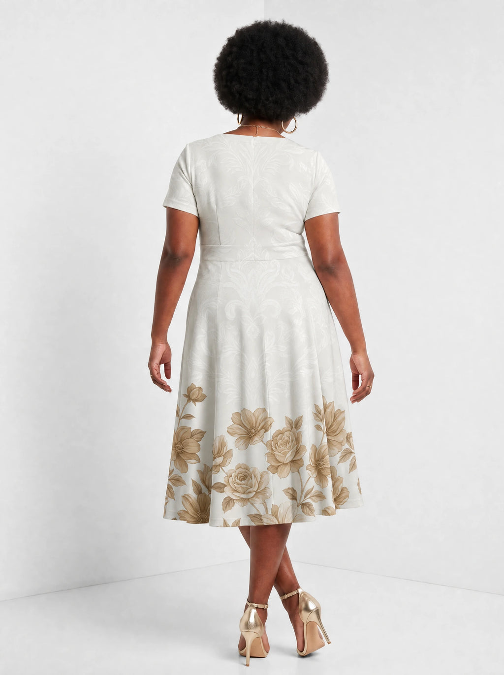 "Ukungu" Sweetheart Midi Dress