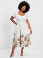 "Ukungu" Sweetheart Midi Dress