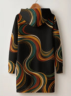 "Upepo" Hoodie Dress — back flat