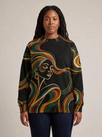"Upepo" Sweatshirt — front view on model