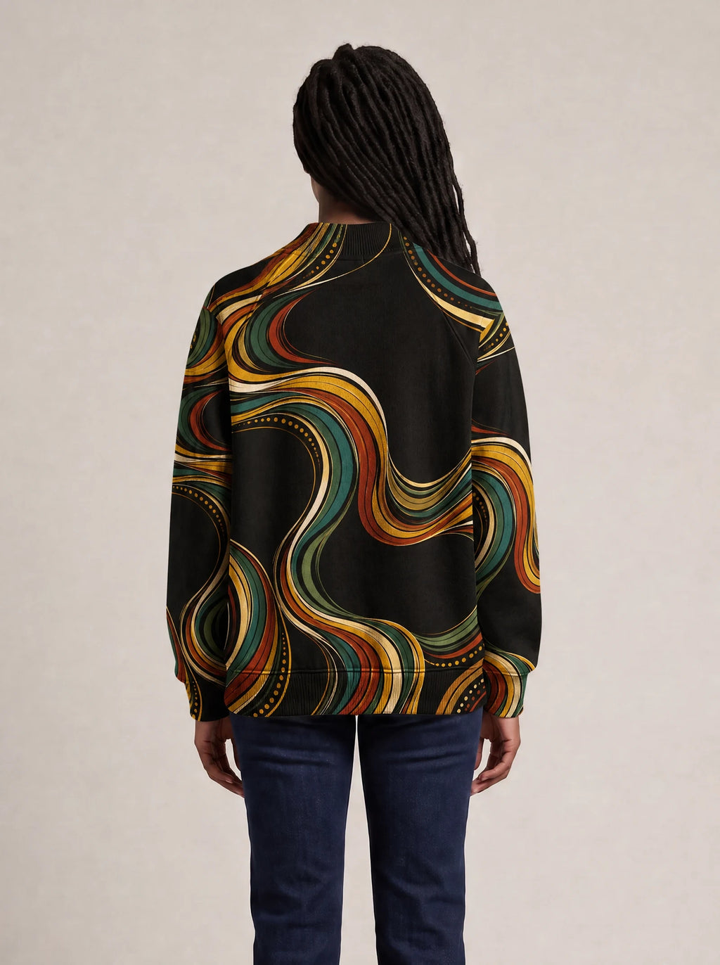 "Upepo" Sweatshirt — back view on model
