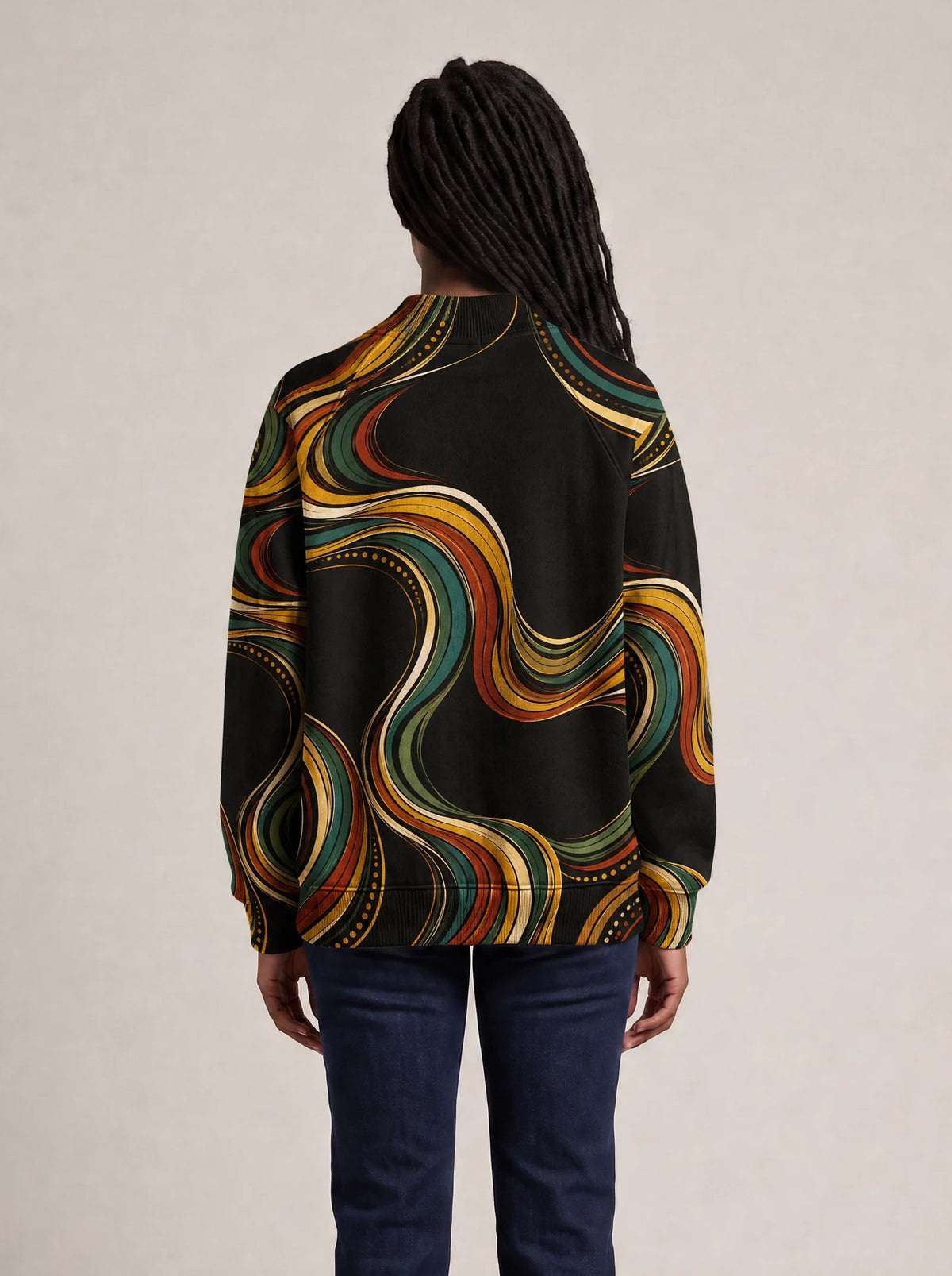 "Upepo" Sweatshirt — back view on model