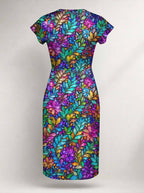 "Upinde" Cap Sleeve Midi Dress Promo