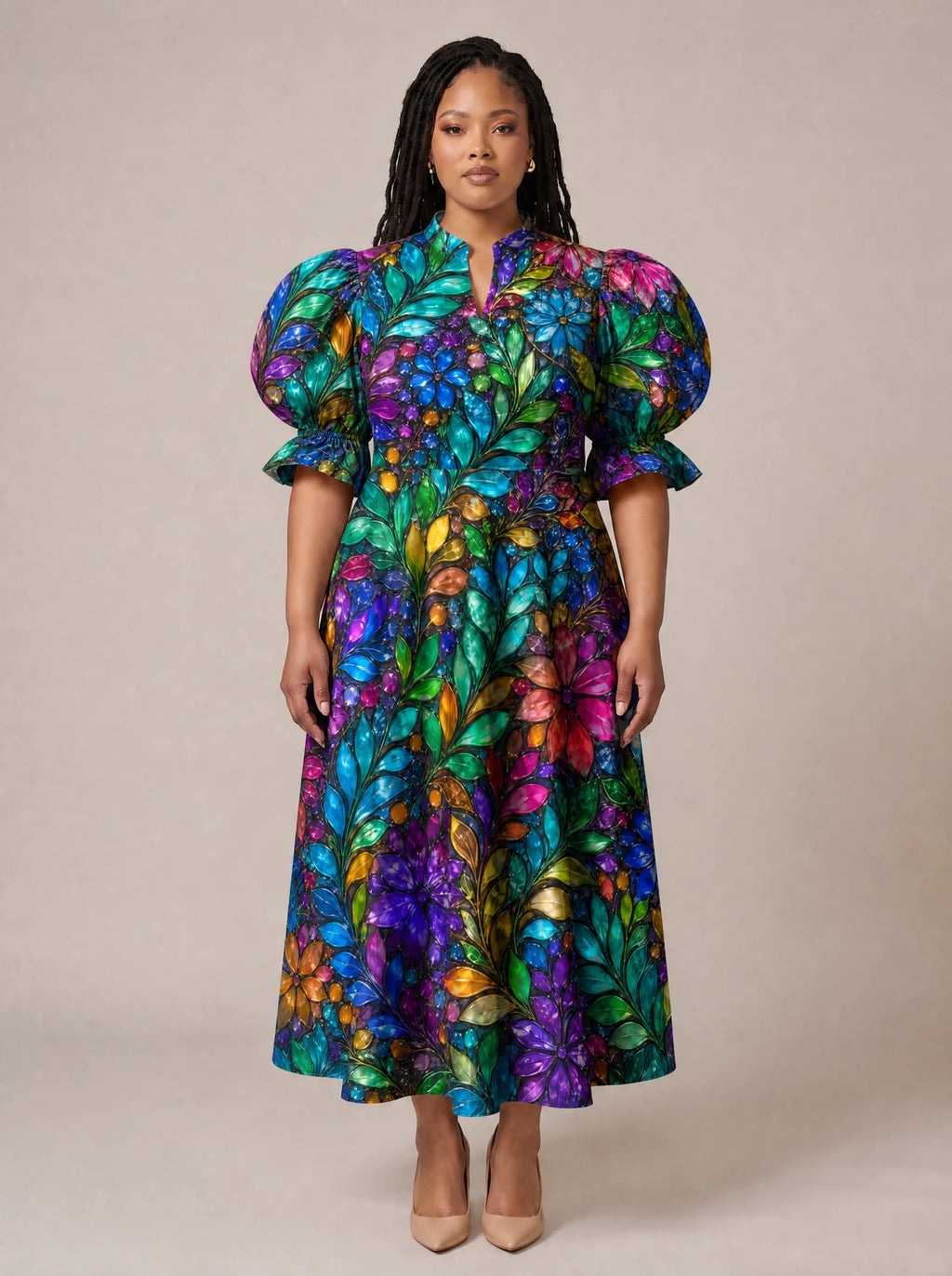 "Upinde" Puff Sleeve Dress