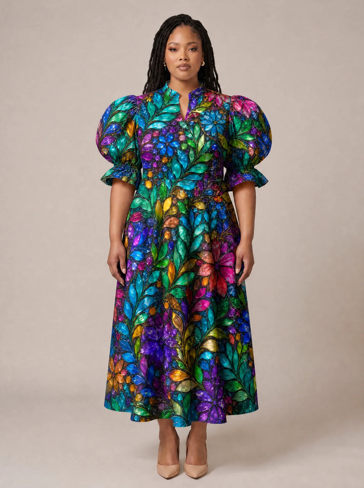 "Upinde" Puff Sleeve Dress