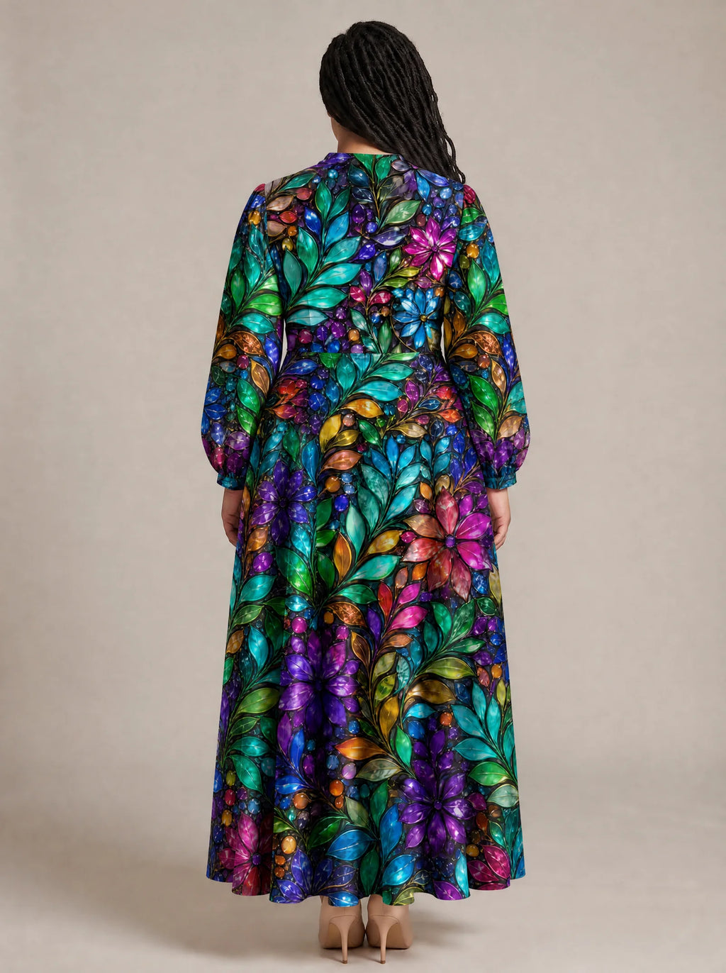 "Upinde" Puff Sleeve Maxi Dress