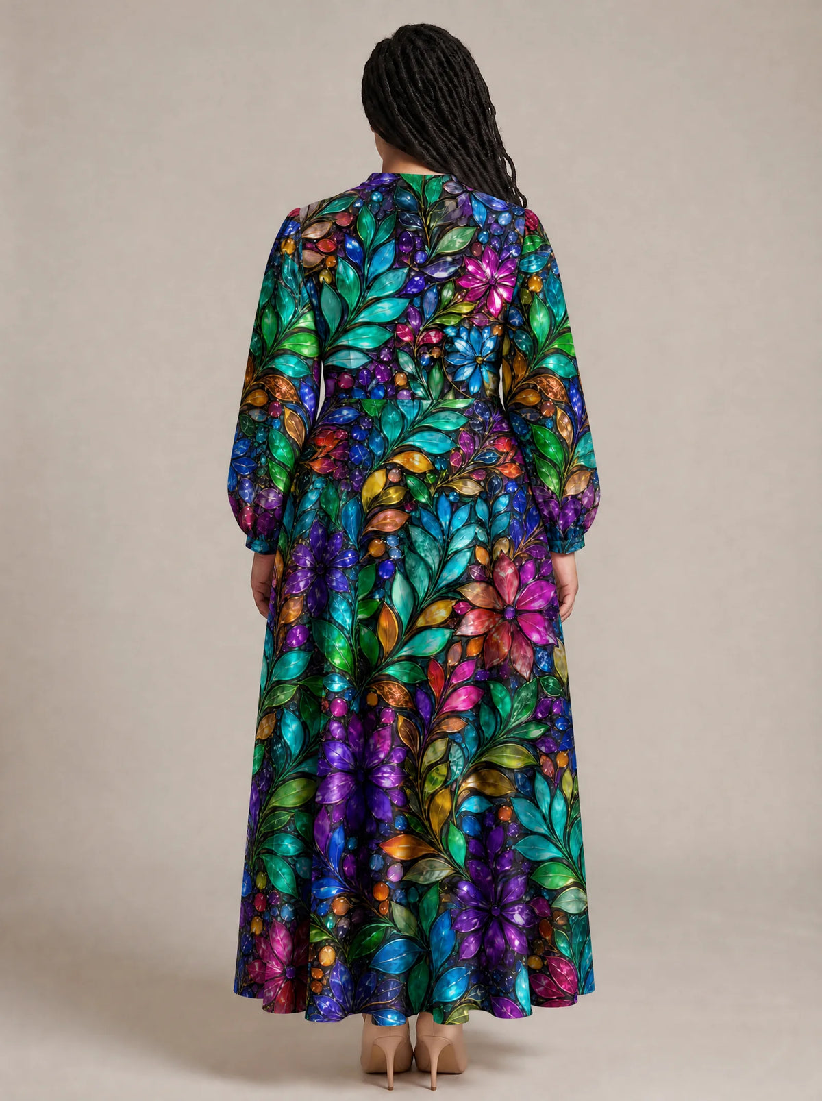 "Upinde" Puff Sleeve Maxi Dress