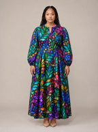 "Upinde" Puff Sleeve Maxi Dress