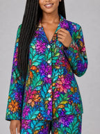 "Upinde" Pajama Set — close-up on model