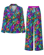"Upinde" Pajama Set — flat lay of the shirt and pants
