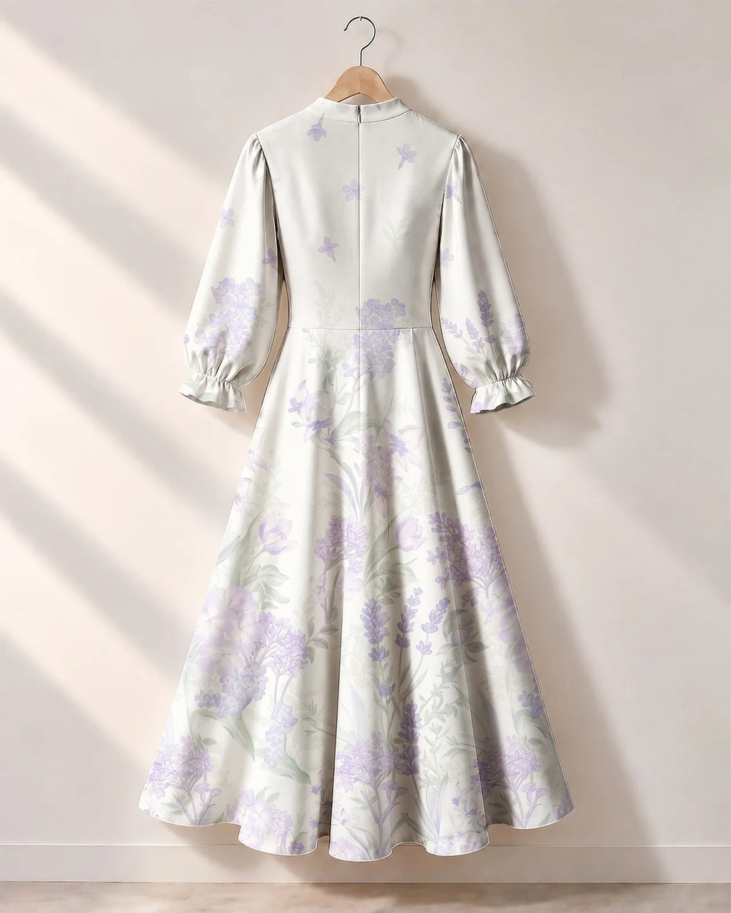 "Urujuani" Long Puff Sleeve Dress