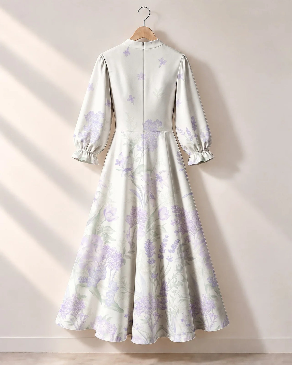 "Urujuani" Long Puff Sleeve Dress