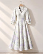 "Urujuani" Long Puff Sleeve Dress