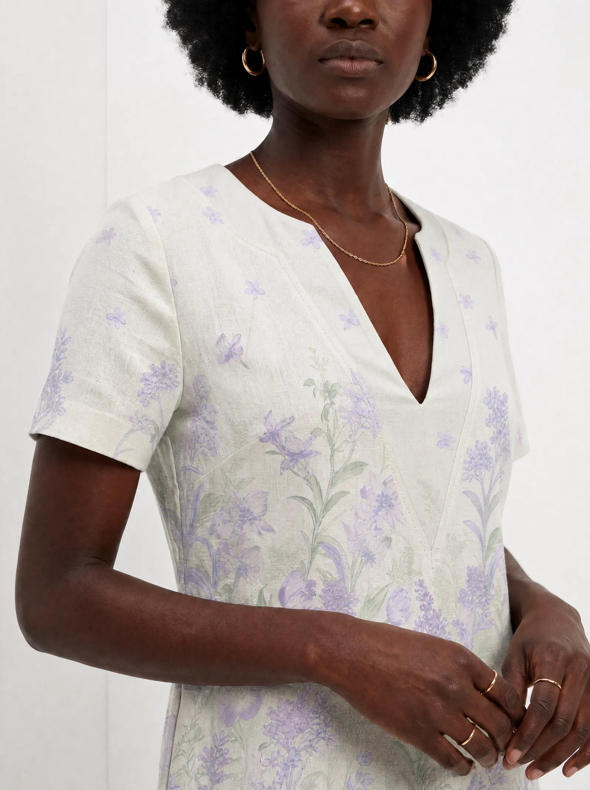"Urujuani" Short Sleeve Maxi Dress — on model