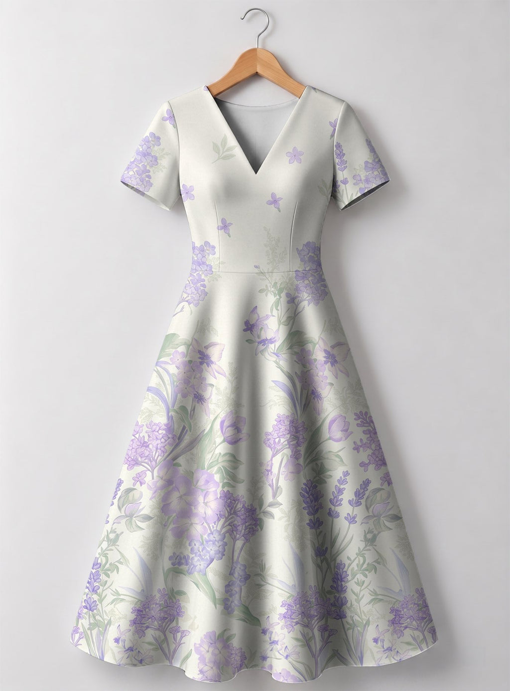 "Urujuani" V Neck Midi Dress