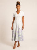 "Urujuani" V Neck Midi Dress