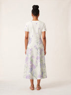 "Urujuani" V Neck Midi Dress — side