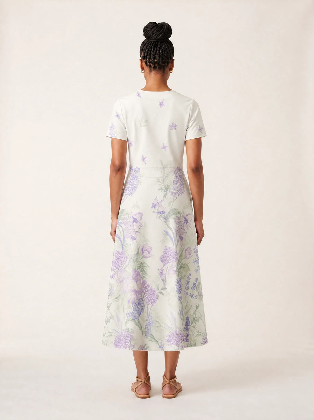"Urujuani" V Neck Midi Dress 2