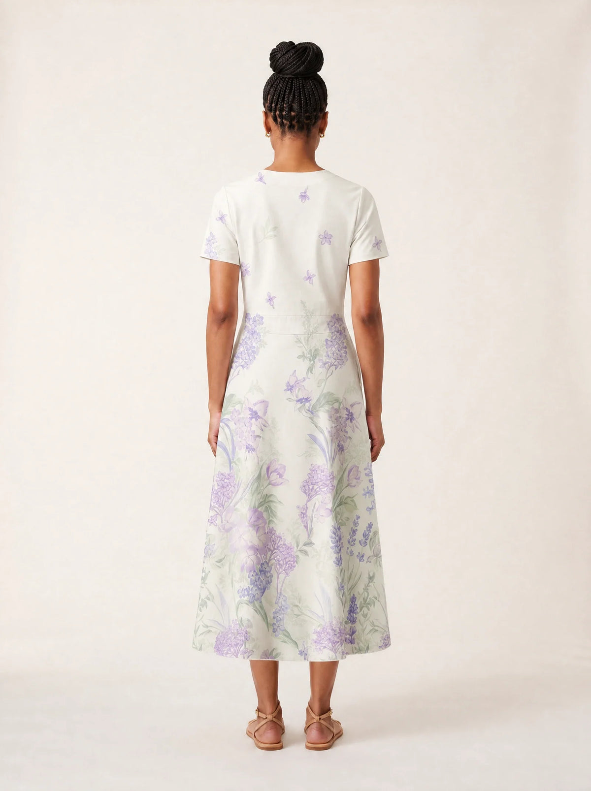 "Urujuani" V Neck Midi Dress 2