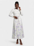 "Urujuani" Long Sleeve Midaxi Dress