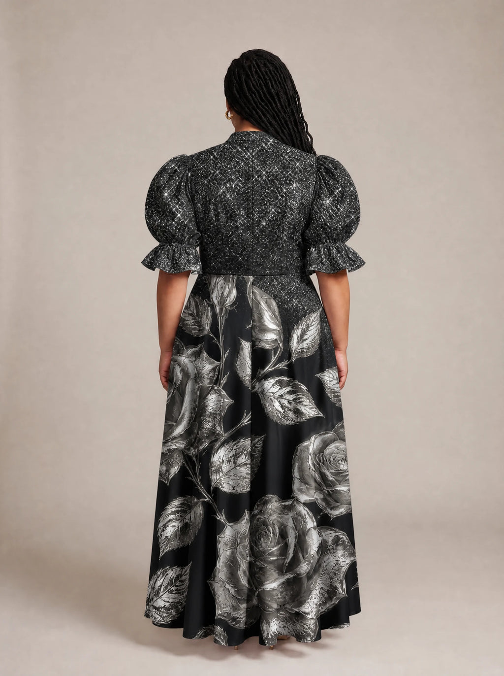 "Usiku" Puff Sleeve Dress