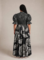 "Usiku" Puff Sleeve Dress