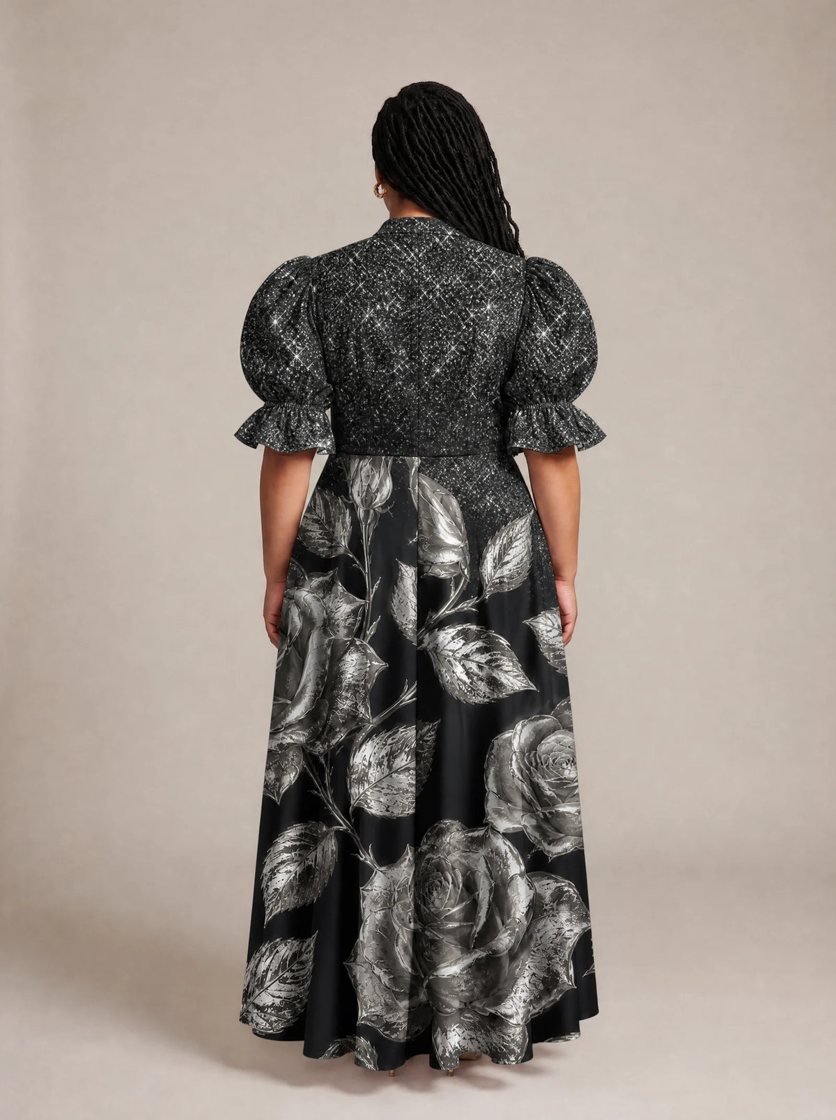 "Usiku" Puff Sleeve Dress