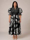 "Usiku" Puff Sleeve Dress