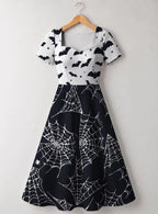 "Utando" Halloween Sweetheart Midi Dress