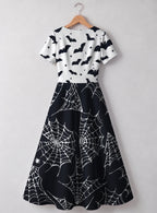 "Utando" Halloween V Neck Midi Dress