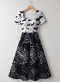 "Utando" Halloween V Neck Midi Dress