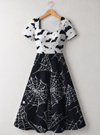 "Utando" Halloween V Neck Midi Dress