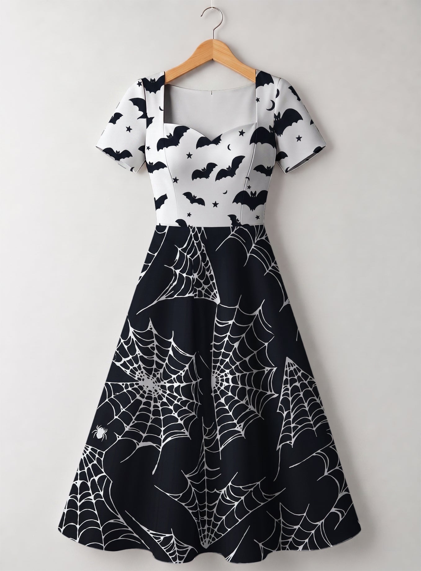 "Utando" Halloween V Neck Midi Dress