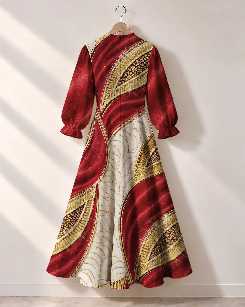 "Utukufu" Long Puff Sleeve Dress