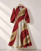 "Utukufu" Long Puff Sleeve Dress