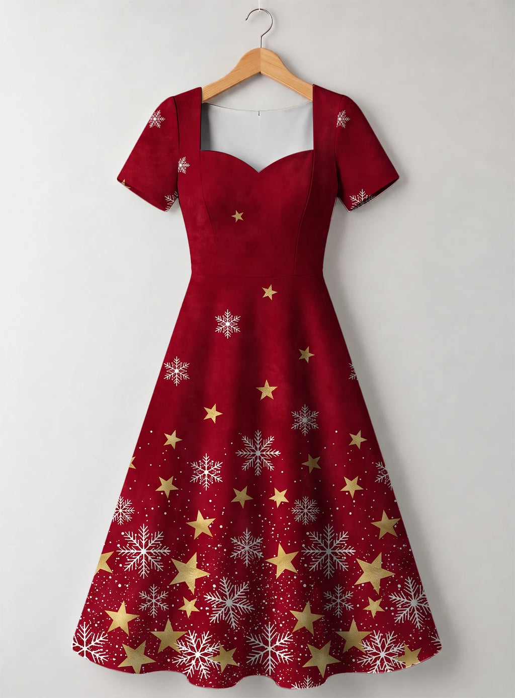 "Vilima" Sweetheart Midi Dress — front flat