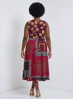"Vuli" Corset Dress — back view on model