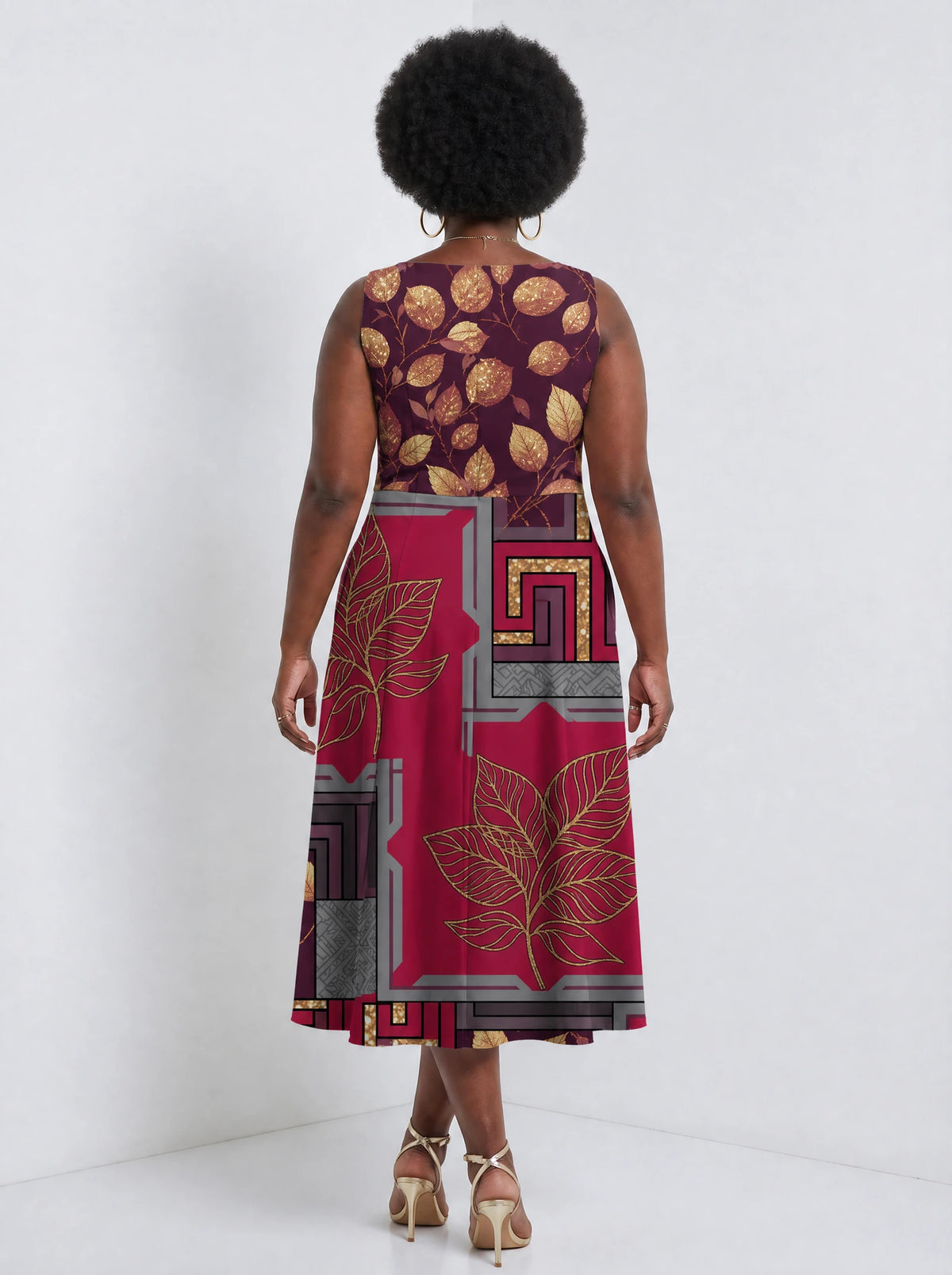 "Vuli" Corset Dress — back view on model