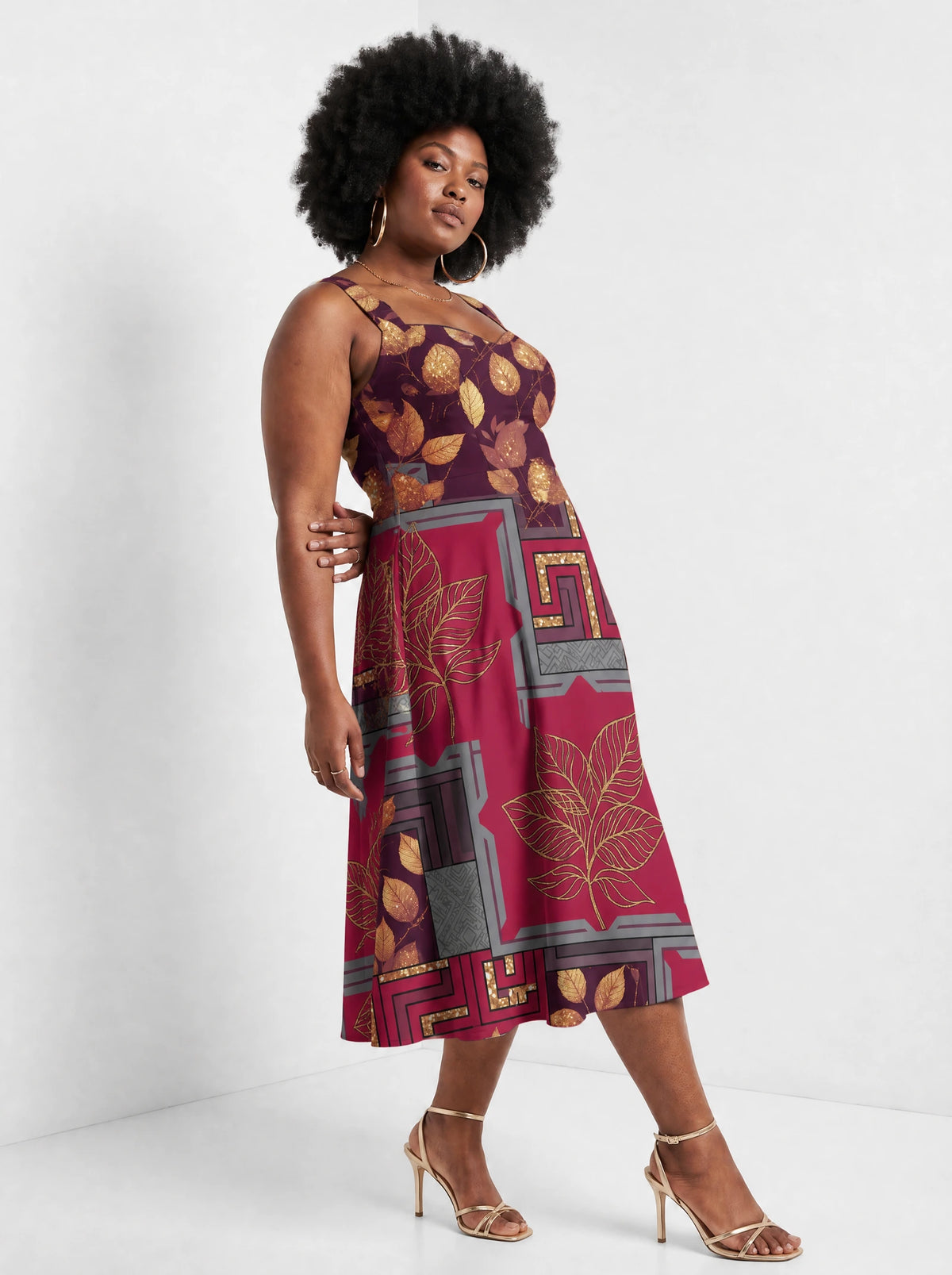 "Vuli" Corset Dress — three-quarter view on model