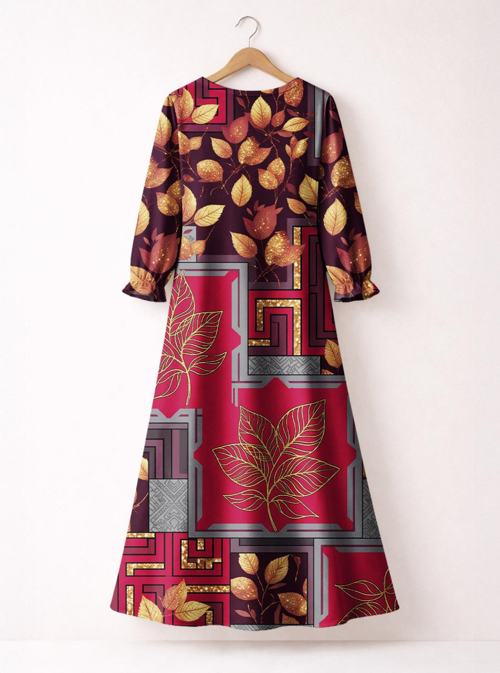 "Vuli" Long Sleeve Maxi Dress