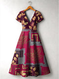 "Vuli" Short Sleeve Maxi Dress