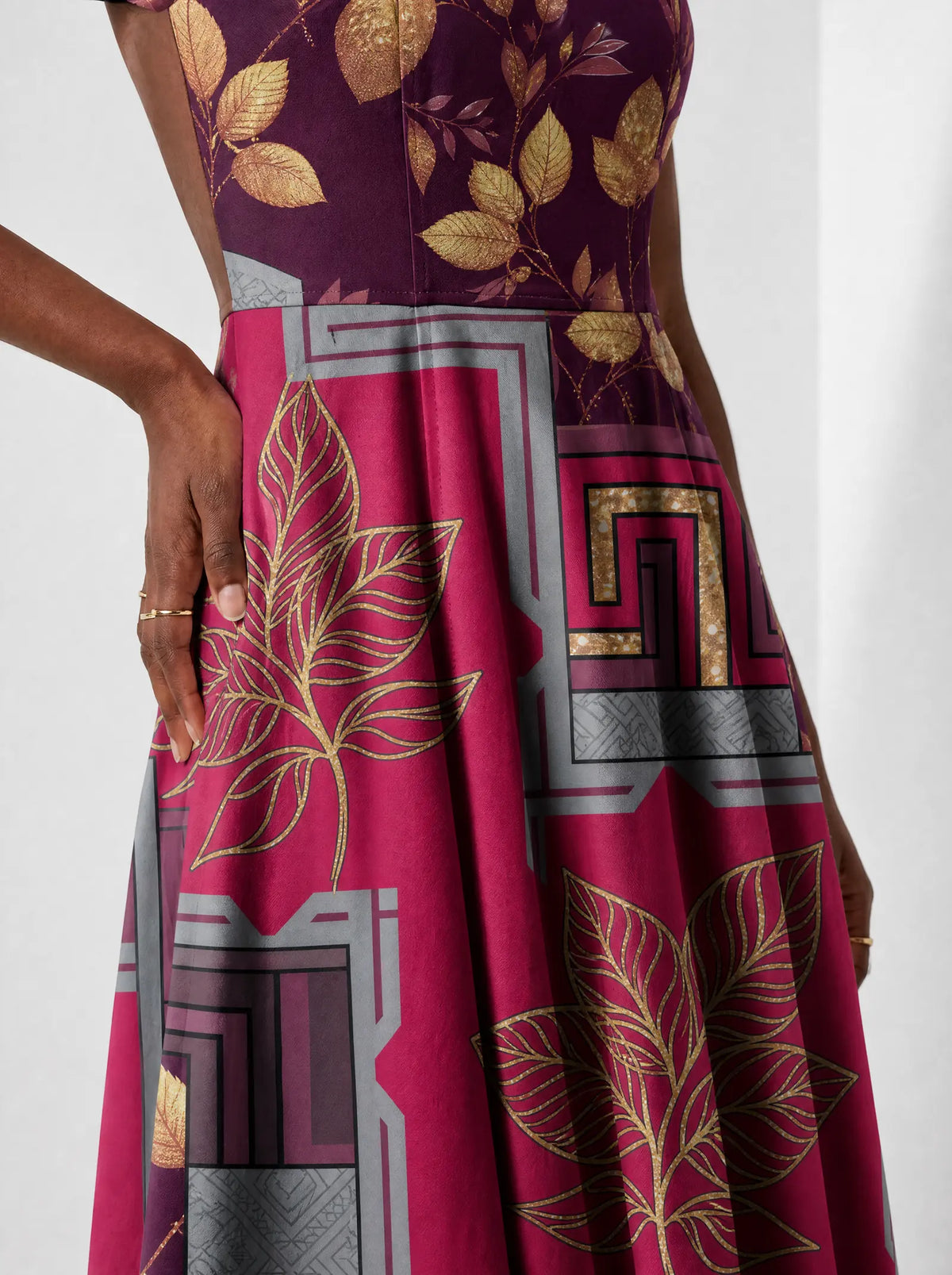 "Vuli" Short Sleeve Maxi Dress — back