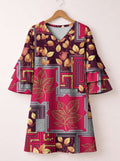 "Vuli" Stacked Ruffle Sleeve Dress