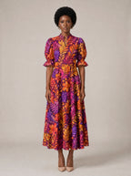 "Waridi" Puff Sleeve Dress