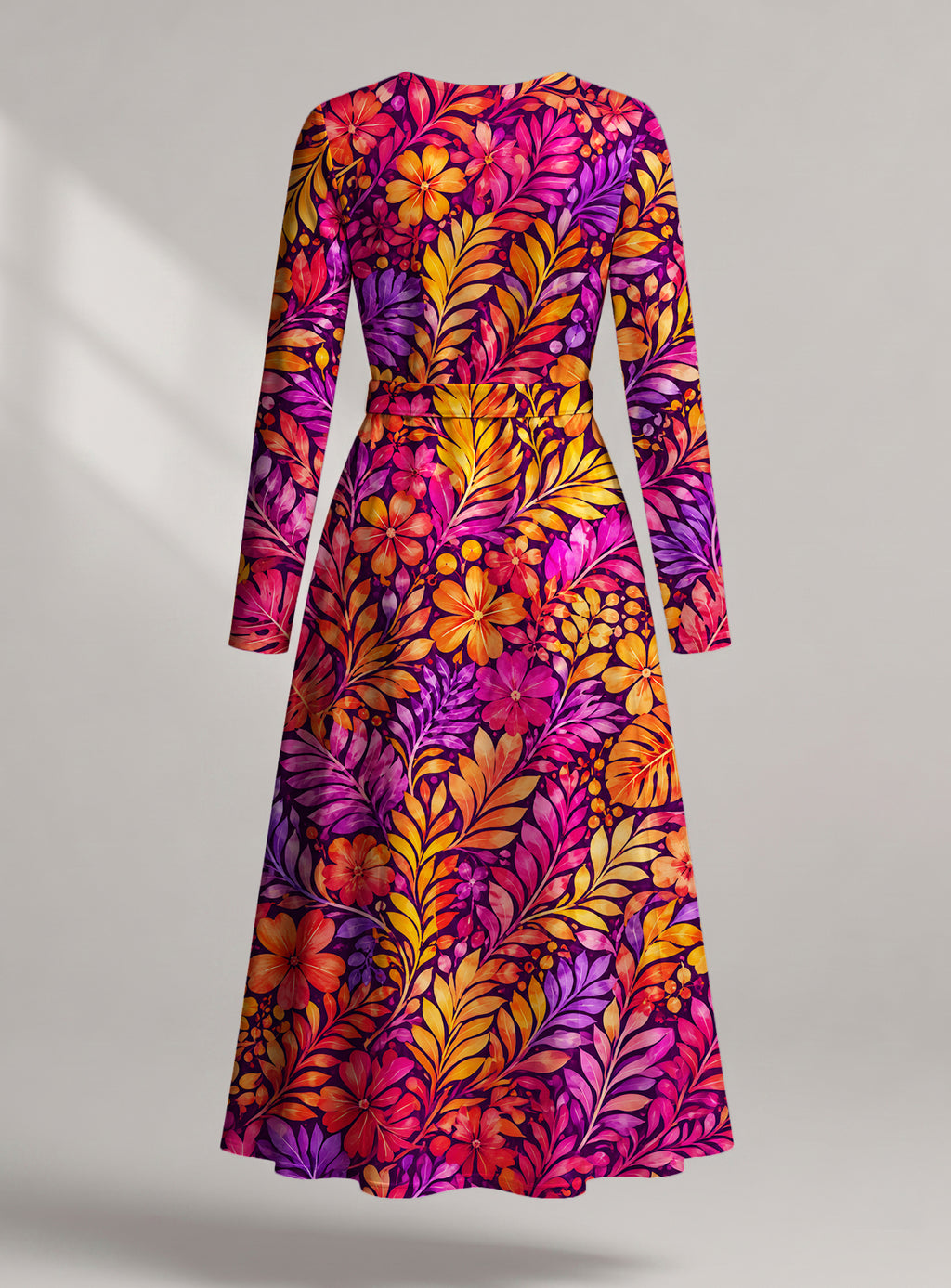 "Waridi" Viscose Midi Dress — back view