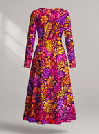 "Waridi" Viscose Midi Dress — back view