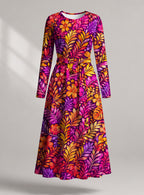 "Waridi" Viscose Midi Dress — front view